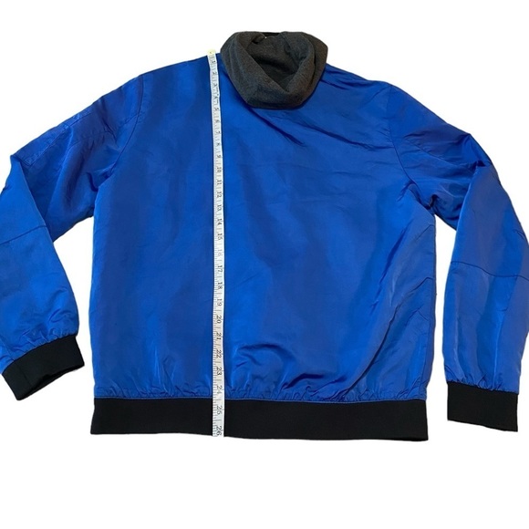 Zara Man Blue Hooded Bomber Jacket Men's size XL - Picture 7 of 7